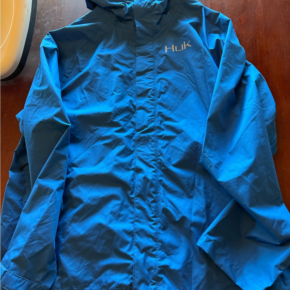 Huk Blue Hooded Jacket